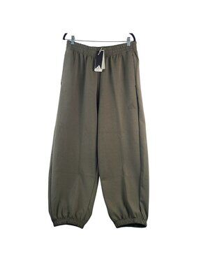 NEW Adidas Mens Multi-Sport Pants Olive Strata Elastic Waistband Cuffed Hem Sz L